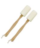 Natural Loofah Back Scrubber QpenguinBabies Loofah on a Stick with Natural Loofah Sponge Exfoliating Body Sponge Scrubber With Long Wooden Handle Back Brush For Men & Women in Bath Spa Shower 2 Pack - Buy Online on SooperMarket.com