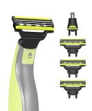 YINKE Manual 3 Razor Replacement Blades and Nose Hair Trimmer Heads - Compatible with O Blade QP2520 QP2630 QP2724 QP2734 QP2834, O Blade 360 & OBlade Pro Electric Shaver - 3+1Pcs - Buy Online on SooperMarket.com