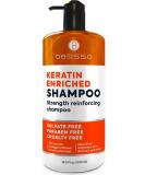 BELLISSO Keratin Enriched Shampoo - Sulfate and Paraben Free - Anti Frizz Treatment for Women and Men - Salon Repair with Silk Protein - For Dry, Frizzy, Damaged, and Color Treated Hair - Buy Online on SooperMarket.com
