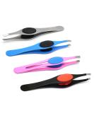 Slanted Grippy Eyebrow Tweezers - G.S Online Store 4 Mix Colors Set - Buy Online on SooperMarket.com