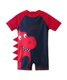 HUAANIUE Baby Boys Swimsuit with Zip Rash Guard & UPF 50+ Sun Protection, Red Dinosaur Design | 6-12 Months - Buy Online on SooperMarket.com