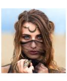 Aimimier Viking Crystal Head Chain Moon Head Chain Halloween Circlet Headpiece Crescent Moon Forehead Chain Crystal Headband Prom Hair Jewelry for Women and Girls (Retro gold) - Buy Online on SooperMarket.com
