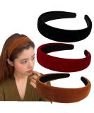 Lvyeer Velvet Wide Headbands for Women Soft Head Bands Diademas Para Mujer De Moda Hairbands for Women Girls Fashion No Slip Headband for Women Hairbands Hair Accessories (3 Pack-A) - Buy Online on SooperMarket.com