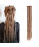 20 inches 20 strands/pack synthetic dreadlocks extensions thin 0.6cm crocheted braided hair soft dreads one-sided dreadlocks reggae hip-hop hippie style deep blonde 20inch-a color 24# - Buy Online on SooperMarket.com