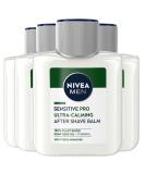 Nivea Men Sensitive Pro Aftershave Balm with Hemp Seed Oil & Vitamins - Calming Beard Balm - 4x100ml - International Shipping - Buy Online on SooperMarket.com
