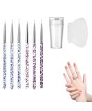 MINAYANLEO 8 Pcs Nail Art Stamper Kit - Transparent Jelly Stamper with Scraper and Brushes for Manicure DIY - Buy Online on SooperMarket.com