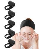 Spa Headband Hair Wrap Pack of 5 All Black EUICAE Sweat Headband Head Wrap Hair Towel Wrap Non-slip Stretchable Washable Makeup Headband for Face Wash Facial Treatment Sport Fits Black 5pcs - Buy Online on SooperMarket.com