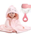 KDDSSS 2PCS Hooded Baby Towel Set - Animal Design Bathing Towels for Newborns, Soft & Absorbent - Pink - Buy Online on SooperMarket.com