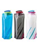 Yomaris unisex adult 700ml foldable set of 3 with CE Rohs certificates collapsible flexible reusable water bottle for hiking adventure travel - Buy Online on SooperMarket.com