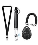 Ultrasonic Dog Whistle for Recall Stop Barking Professional Dog Training Clicker Set Adjustable Frequencies Lanyard Included - Buy Online on SooperMarket.com