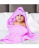 Soft Hooded Baby Bath Towel | Absorbent New Born Essential - Pink 75x78 cm - Buy Online on SooperMarket.com