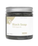 Black Soap (Beldi Soap) with Argan Oil by Fatima's Garden - 100 % natural Moroccan Black Soap, Body Scrub, Pure & Natural, Purifying, Cleansing, exfoliating for Hammam Ritual- 8.8 Oz / 250gr Argan Oil 8.8 Ounce (Pack of 1) - Buy Online on SooperMarket.com