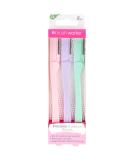 Brushworks Precision Eyebrow Razors - Pack of 3 in Pastel Colors | International Shipping Available - Buy Online on SooperMarket.com