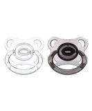 Landofgenie Adult Pacifier - Big Sucker Sign 2-Pack Transparent Design Black & White - Unique Gift for Grown-Ups - Buy Online on SooperMarket.com