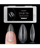 Modelones Nail Tips 500 PCS - Full Cover Soft Gel Tips Set Pre-Shaped Matte PMMA Resin 10 Sizes Medium Almond for Nail Art DIY - Buy Online on SooperMarket.com