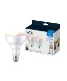 WiZ Connected 2-Pack BR30 Full Color and Tunable White Bulbs, Create Ambience with 16 Million Colors, Smart Control, Works with Alexa, Google Assistant, and Siri Shortcuts, No Hub Required, 2 Bulbs BR30 Color 2 Count (Pack of 1) - Buy Online on SooperMarket.com