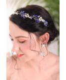 Fxmimior Bridal Headpiece Blue Sapphire Rhinestone Headband Blue Crystal Hair Vine Silver Bridal Headbands for Wedding Party Wedding Hair Jewelry(Heaband) - Buy Online on SooperMarket.com
