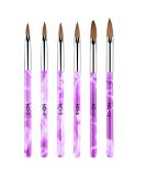 Nail Art Brush Nail Painting Brush 6 Pieces Nail Art Tips Builder Brush UV Gel Acrylic Nail Brush for Nail Art Design Painting Salon and DIY - Buy Online on SooperMarket.com