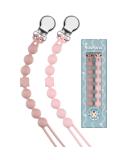 Silicone Pacifier Clip for Boys Girls in Quartz Pink | Binky Holder Strap for Baby Shower | Flexible Texture for Safety and Style - Buy Online on SooperMarket.com