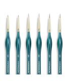Transon Detail Thin Paint Brush Set 6pcs for Model Minature Craft and Art Painting  Nylon  Green 6 PCS - Buy Online on SooperMarket.com