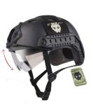 ATAIRSOFT PJ Type Tactical Fast Helmet with Visor Goggles - Black - Buy Online on SooperMarket.com