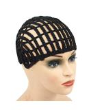 1Pc Black Wig Cap Braided Cap Crochet Wig Cap Adjustable Elastic Band and Hair Clips Weaving Wig Caps for Wig Making - Buy Online on SooperMarket.com