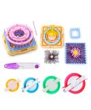 8pcs Frame Loom Kit with 4 Pom Pom Maker & Knitting Wool - Round/Square Looms Craft Kit - Instructions Included - Buy Online on SooperMarket.com