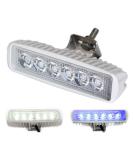 Wave One Marine Dual Color LED Marine Spreader Light - White Housing White & Blue | High Lumen Output - Stainless Hardware & Bracket - IP68 Waterproof - Multicolor - Boat Deck Flood Beam - Buy Online on SooperMarket.com