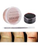 MEICOLY Scar Wax Kit(1.67Oz),Fake Blood Special Effects Scab Coagulated Blood Gel(1.06Oz),Fake Wound Molding Modeling Scar Wax with Spatula,SFX Halloween Stage Makeup Skin Wax,01 01 scar wax set - Buy Online on SooperMarket.com