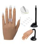 Silicone Practice Hand for Acrylic Nails - Flexible Bendable Mannequin Training Tool - Left Hand - Buy Online on SooperMarket.com