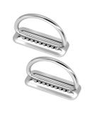 Dawitrly 2Pack Weight Belt Keeper 5cm/2'' Stainless Steel Serrated Scuba Diving Weight Belt Retainer Stopper with D Ring for Dive Gear and BCD Accessories - Buy Online on SooperMarket.com