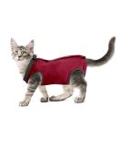 Cobee Professional recovery suit for cats in abdominal wounds or skin diseases kittens surgery recovery suit e-neck band alternative for cats and dogs after operations (size M red) - Buy Online on SooperMarket.com