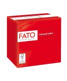 FATO Disposable Paper Napkins - 100 Pack Red 24x24 cm 4-Folded 2-Layer Eco-Friendly & FSC Certified for Aperitifs & Cocktails - Buy Online on SooperMarket.com