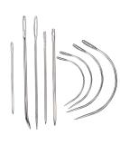 9 Pcs Heavy Duty Hand Sewing Needles Kit Leather Sewing Needles with 5 Leather Hand Sewing Needle and 4 Curved Needle for Home Upholstery Leather Needles for Hand Sewing Carpet Canvas Repair  9PCS - Buy Online on SooperMarket.com