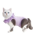 Yeapeeto Cat Recovery Suit | E-Collar Substitute for Cats | Prevent Licking Abdominal Wounds | Breathable & Warm After Surgery | Purple S - Buy Online on SooperMarket.com