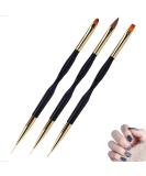 Olakin Nail Brush 3 Pack Gel Brush for Nails Gel Brush for Home for Nail Art UV Gel Brush Nail Accessories Acrylic Fingernails - Buy Online on SooperMarket.com