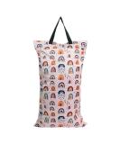 MHwan Wet Bag 40x70cm Waterproof Large Double Zipper Wet Swimsuit Bag Reusable Wet Bags for Babies Suitable for Baby Diaper Gym Beach Pool Wet Bag (Pink) 40x70cm Pink 1 - Buy Online on SooperMarket.com