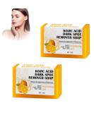 2PC Kojic Acid Soap Set - Lemon Turmeric Facial & Body Wash for Brightening & Cleansing - Buy Online on SooperMarket.com