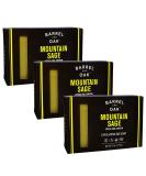 Barrel and Oak - Exfoliating Bar Soap Men's Soap Bar Natural Exfoliator Deep Cleans Pores & Removes Dead Skin Certified Sustainable Palm Oil Kaolin Clay & Olive Stone (Mountain Sage 6 oz 3-Pack) - Buy Online on SooperMarket.com