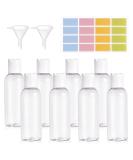 Ailvor 100ml Travel Bottles Travel Bottles Toiletries Empty Refillable 8pcs Clear Container Travel w/ 2 Funnels & Colorful Labels Plastic Travel Bottles Shampoo Lotions Cosmetics (A-RYP-11) 8 Pack 100ml - Buy Online on SooperMarket.com