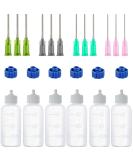 Expesumas 6 Pcs Glue Applicator Bottles  30ml Plastic Squeezable Dropper Bottles with Blunt Needle Tip 14ga 16ga 18ga 20ga for Glue Applications  Paint Quilling Craft and Oil - Buy Online on SooperMarket.com