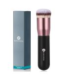 Round Top Foundation Brush Premium Kabuki Makeup Brush for Liquid Blending Cream Powder Blush Buffing Stippling Face Makeup Tools Black B (Round Top) - Buy Online on SooperMarket.com
