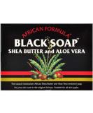 Madina African Black Soap with Shea Butter and Aloe Vera 3.5 oz (Pack of 10) - Buy Online on SooperMarket.com