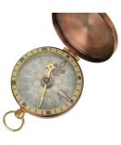 Vintage Pocket Watch Compass | Antique Brass Hinged Lid | Portable Outdoor Navigation for Backpacking Camping & Hiking - Buy Online on SooperMarket.com