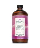 Heritage Store Organic Castor Oil, Nourishing Hair Treatment, Deep Hydration for Healthy Hair Care, Skin Care, Eyelashes & Brows, Castor Oil Packs, Cold Pressed, Hexane Free, Vegan, Cruelty Free, Glass Bottle, 32oz 32 Fl Oz (Pack of 1) - Buy Online on SooperMarket.com