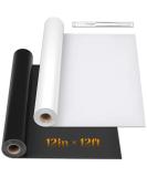 12x24ft Black&White Heat Transfer Vinyl Rolls - Flasoo 2 Rolls HTV Iron on Vinyl for Shirts - Cricut & Cameo Compatible - 12x12ft Per Roll - Buy Online on SooperMarket.com