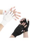 2 Pairs UV Protection Fingerless Gloves for Nails - UPF50+ Shield Gloves for Manicure Cycling & Car Rides - Buy Online on SooperMarket.com