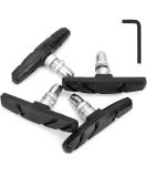 GPMTER 2 Pairs 70mm Bike Brake Pads Set for MTB & Cruiser - Universal V-Brake Blocks with Hex Nut and Shims - Noise-Free & Skid-Proof - Buy Online on SooperMarket.com