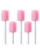 100 Pcs Disposable Mouth Swabs Sponge - Unflavored & Sterile Oral Care Swabs - Pink Tooth Shape - Buy Online on SooperMarket.com