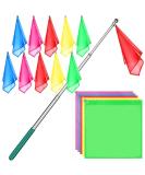 10Pcs Equestrian Training Flags Equestrian Training Equipment Equestrian Nylon Flags With Flagpole Training Flag Horsemanship Flag Horse Lunging Training Stick Animal Flag Training Stick - Buy Online on SooperMarket.com